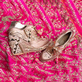 Blush Pink Customizable Sneaker Wedges | Tiesta