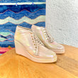 Sneaker Wedges (light gold holographic)