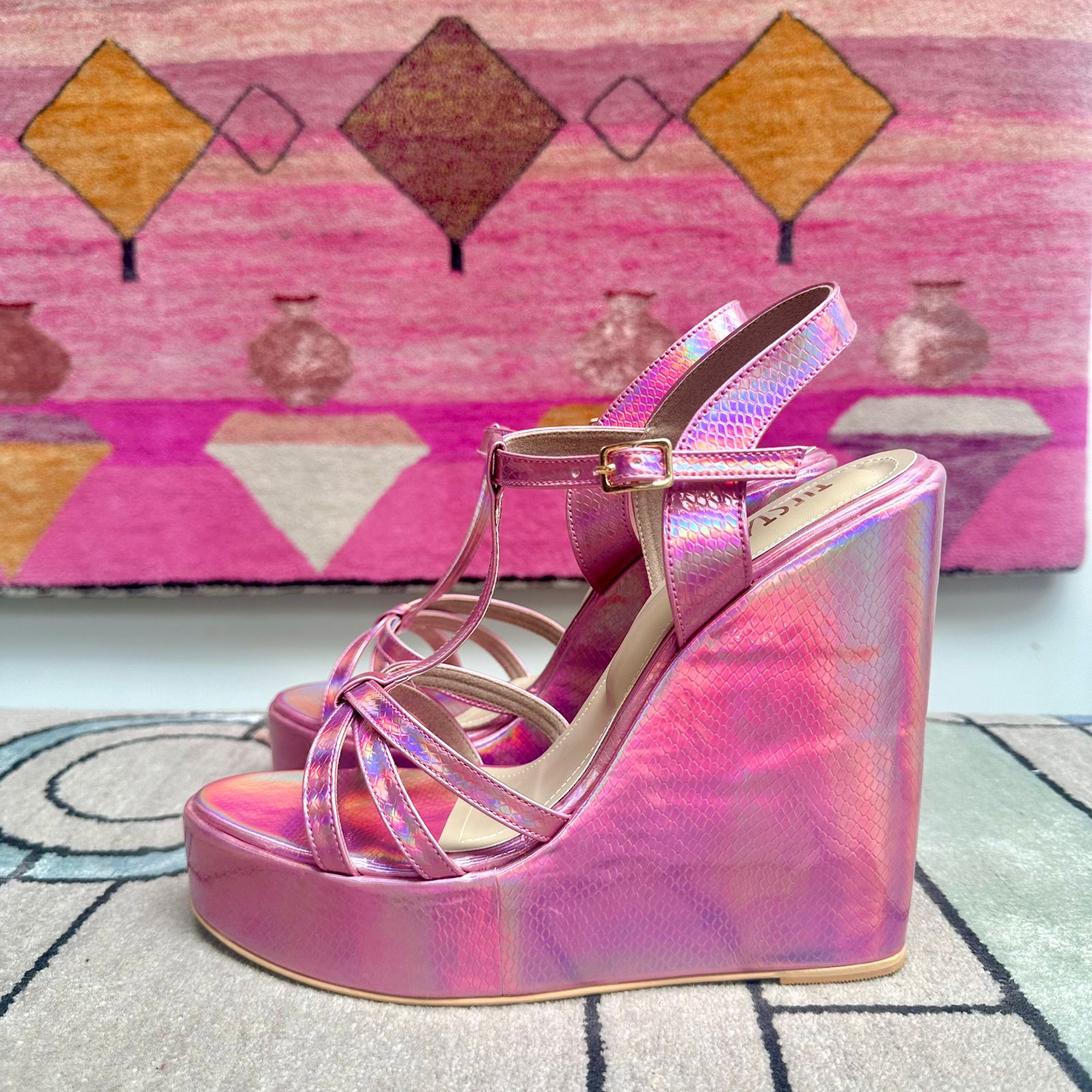 Cut out holographic heeled sandals Starlight | Jessyss