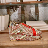 POPPY- Red Bridal Sneaker Platform Wedges | Tiesta Shoes