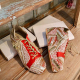POPPY- Red Bridal Sneaker Platform Wedges | Tiesta Shoes
