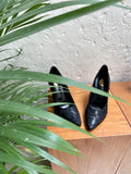 Bat Orchid (Black Pumps Cocktail Shoes High Stilettos )