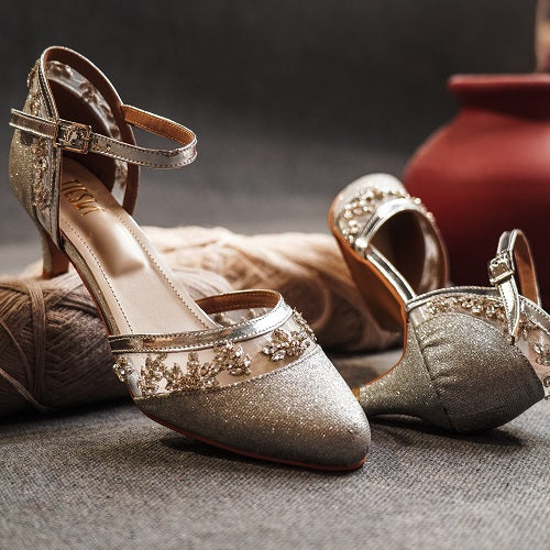 Indian Bridal Heels Women's Sandals Low Heels Toe Ring Shoes for Bride  Partywear | eBay