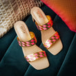 Petra ( gold and pink block heels)
