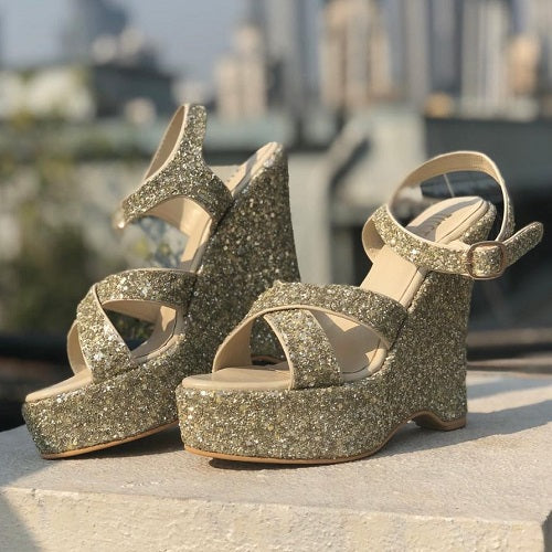 Dream Bride Shimmer Bridal Wedges Dancing Shoes