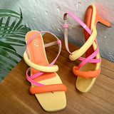 Glow (Yellow Pink Orange Neon Kittle heels)