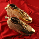 Gold Bridal Sneaker Wedges - Customized Wedding Shoes | Tiesta