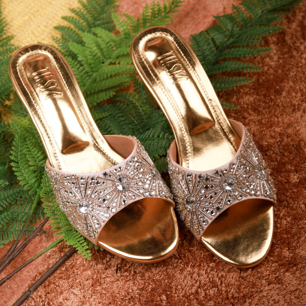 Reflective Gold and Silver Heels - Only Worn Once!
