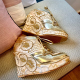Sneaker wedges ( Gold embroidery)