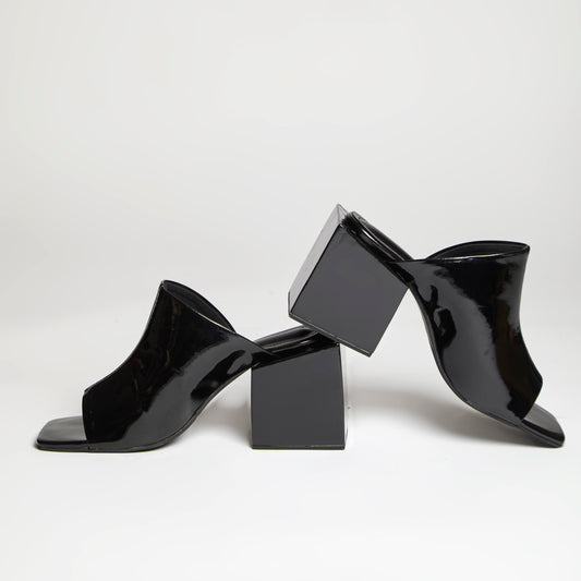 Square Block Heels (Black)