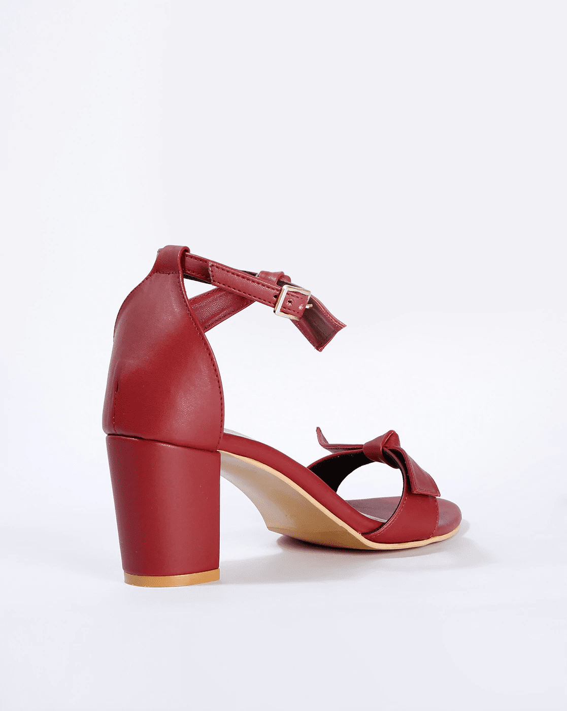 Ladies Pointy Toe Heel Shoe - Burgundy
