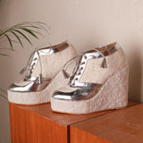 White Bridal Sneaker Wedges - Customized Wedding Shoes |  Tiesta