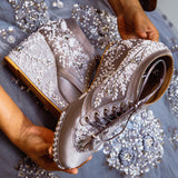 Sneaker wedge (grey)  Wedding Sneaker wedges Bridal shoes